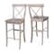 International Concepts X-Back Bar Height Stool, 30" Seat Height, Washed Gray Taupe S09-6133 - alternate 5